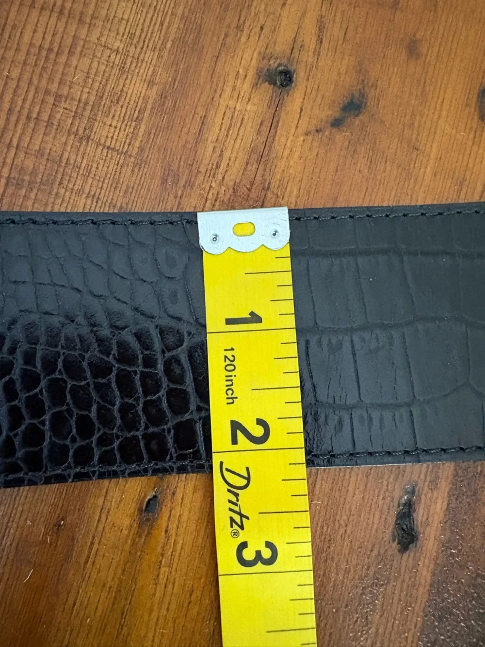 BANANA REPUBLIC Made in Italy Black Croc Embossed Leather Wide Corset Waist Belt